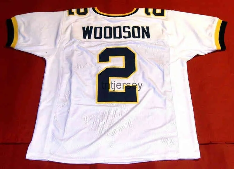 MIT Billiga anpassade Charles Woodson Michigan Wolverines Jersey Heisman Stitched Lägg till valfritt namnnummer