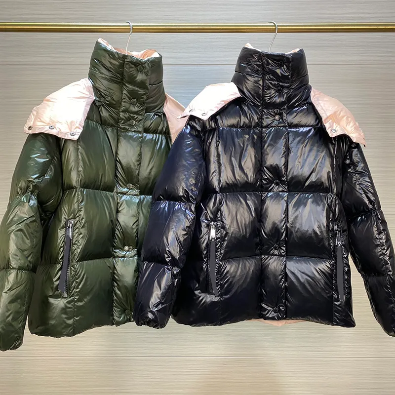 Tasarımcı Kadınlar Down Ceketler Fransa Marka Hooded Winter Coats Monclaire İşlemeli Mektup Rozeti Ceket Parkas Tam Etiketler