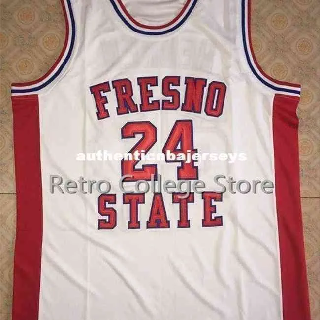 Męscy #24 Chris Herren Fresno State Red White Basketball Jersey Wszystkie rozmiar haftowane haftowane dostosowanie dowolnej nazwy i nazwy xs-6xl kamizelki