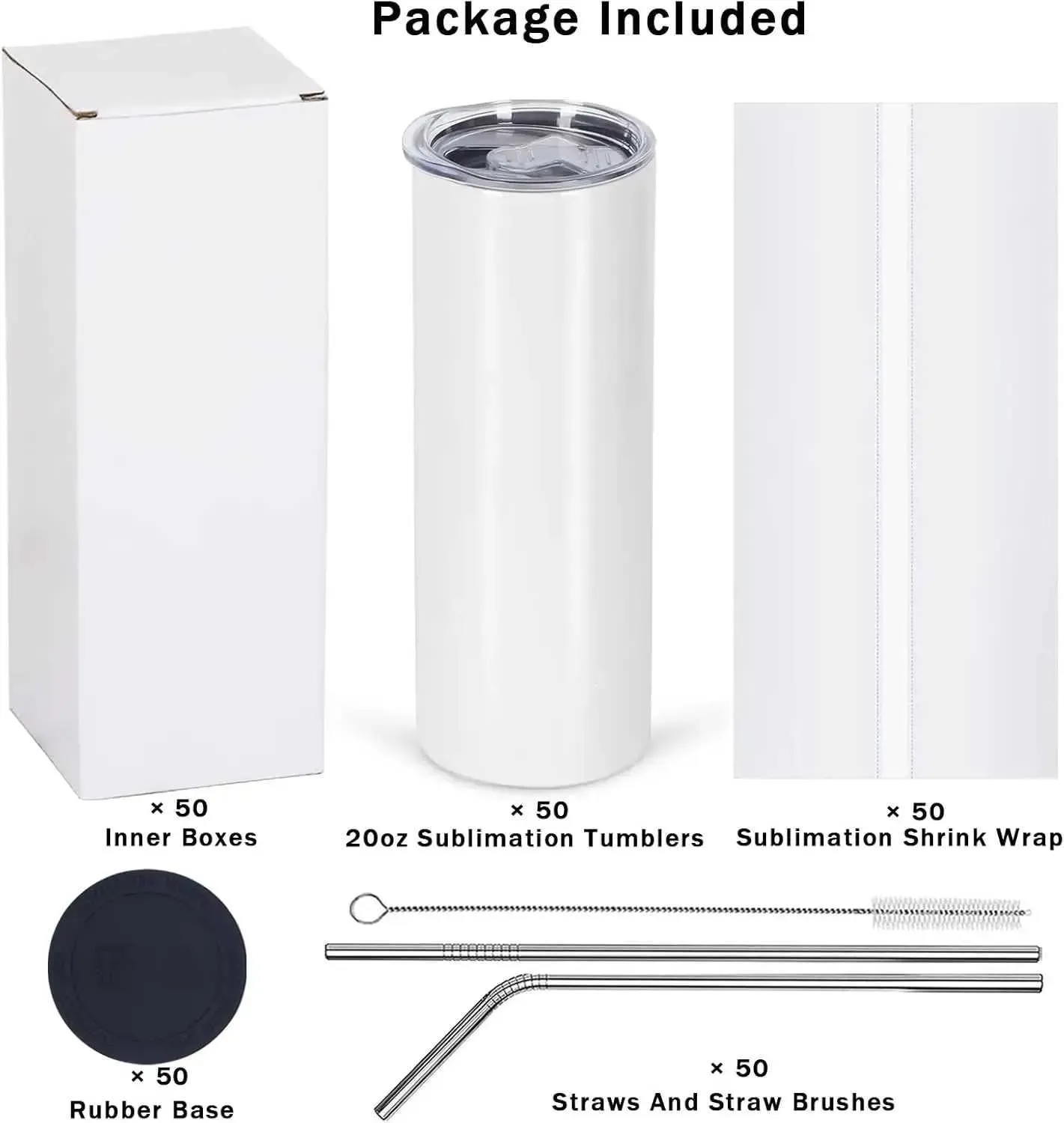 50 Pack 20 Oz Skinny Straight Stainless Steel... From Zhenone, $320.11 |  DHgate.Com