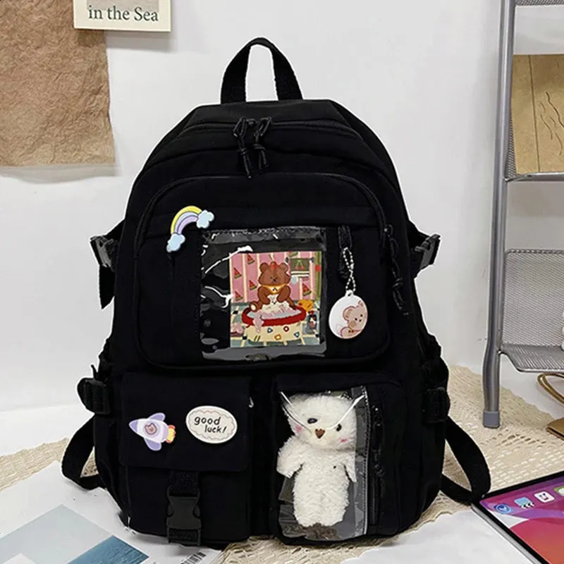 Japanese Aesthetic Laptop travel backpack with Pockets for