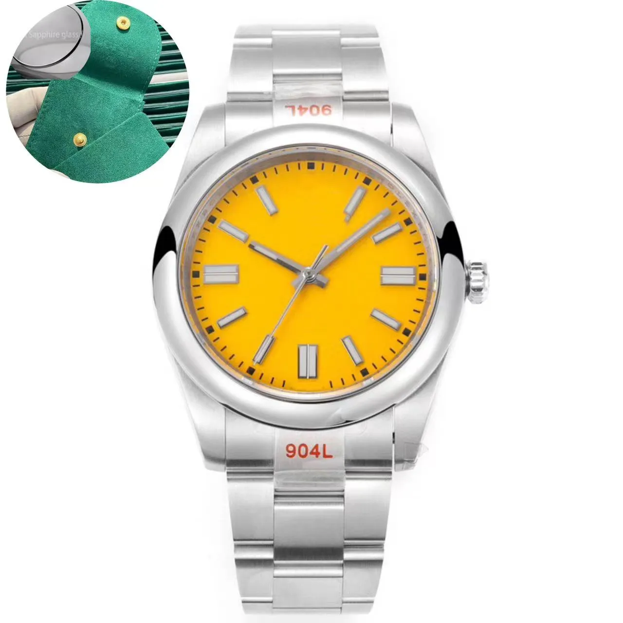 Designer Watches Men Orange Watch Women Women 31mm 36mm 41mm No Date in acciaio inossidabile Summer Watchbracelet Classic Dial Dial Dialce Watch Montre Lfaaa