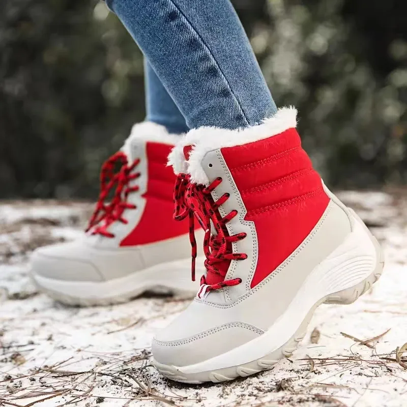 E917 Warm Plush Waterproof Winter Ankle Boots For Women Thick Non Slip Platform Cotton Shoes From Factory Dh1102963094, Bulk $137.08