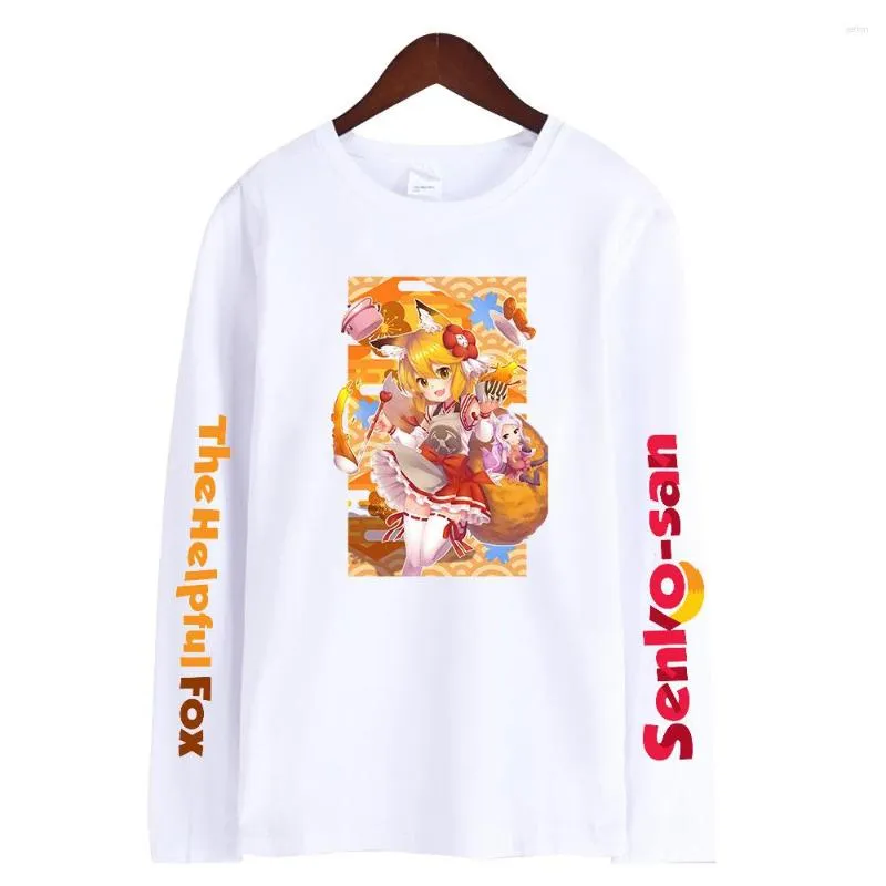 T Erkek Gömlekleri Yardımcı Senko San Anime T-Shirts Moda Sıradan Erkekler Kadınlar O yakalı uzun kollu Harajuku Sports T-Shirt Sweatshirts Üstler--shirt Ops