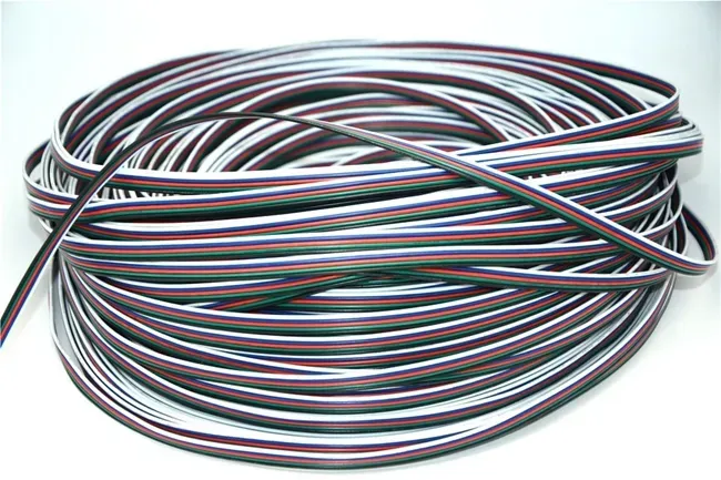 100M 5-Pin-Draht, flexibles RGBW-Kabel, Verlängerungskabel, Kabelanschluss für RGBW 5050 LED-Streifen, Licht 12 LL