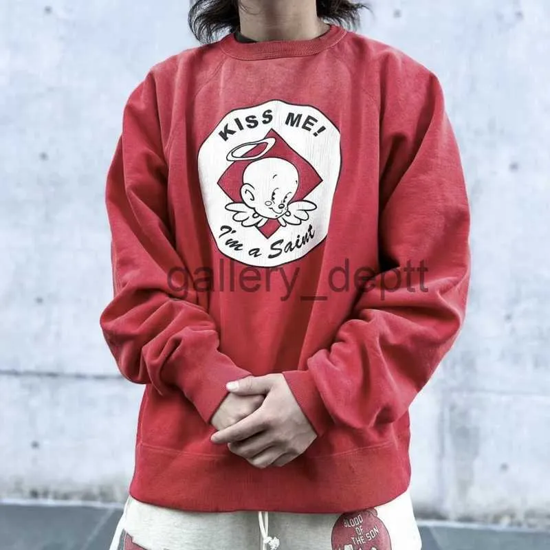 2023 Autumn Winter New Saint Michael Kin Hoodies With Kiss Me Baby