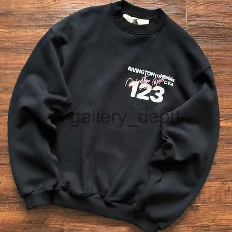 Men's Hoodies Sweatshirts RRR123 Alphanumeric Print Men's And Women's 1 1 Round Neck Pullover Black 1 Size 2 Size 3 J230914