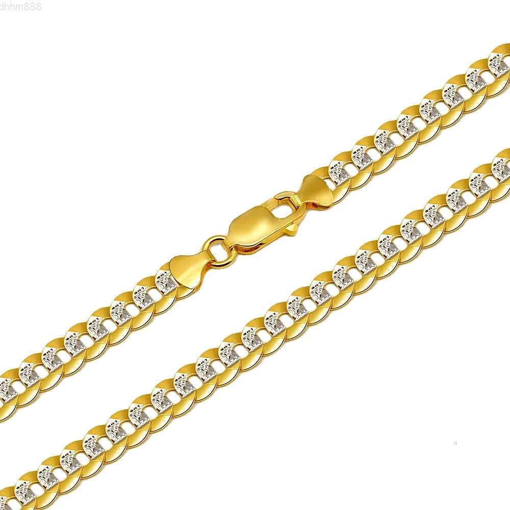 New Fashion Au750 Real Solid 18k Gold Jewelry Karat Pure Yellow Gold Chain Men Necklace Gold Cuban Chain Bulk Wholesale