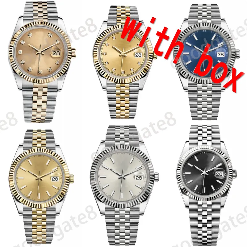 MENS 36/41 mm Designer Watch Pełna stal nierdzewna 126333 Wodoodporna różowa 28/11 mm datejust świąteczny prezent dla kobiet zegarki XB03 18213 ES