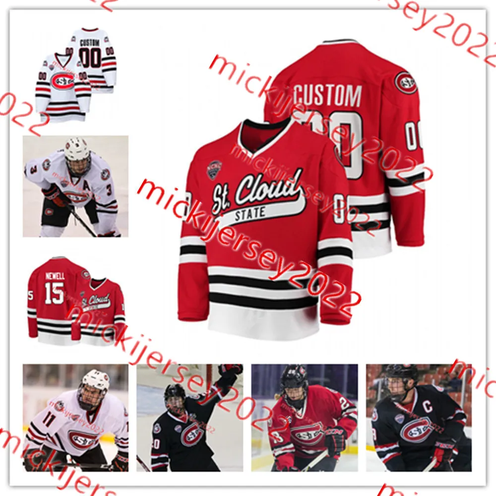 Cloud State Huskies Hóquei Jersey Spencer Meier Aidan Spellacy Personalizado Costura Mens 13 Jami Krannila 15 Micah Miller James Gray Brady Ziemer Dylan Anhorn Jerseys