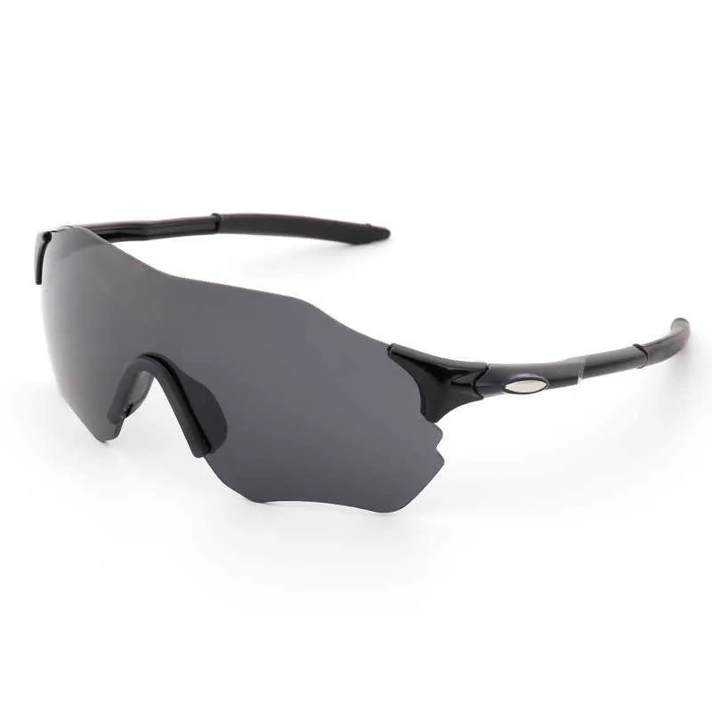 Herren-Sonnenbrille, individuell, bunt, Sport-Sonnenbrille für Damen, einteilige Linse, großer Rahmen, Outdoor-Reiten, winddicht, Staub bei Nacht, 1 Q6zc