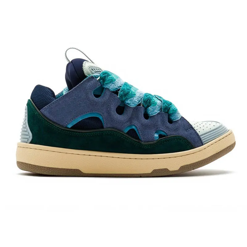 Curb Style Sneakers: Designer Loafers for Men Women Big Size 12, Black,  Beige, Pink, Emed Calfskin, Graffiti Platform, Low Boost Trainers