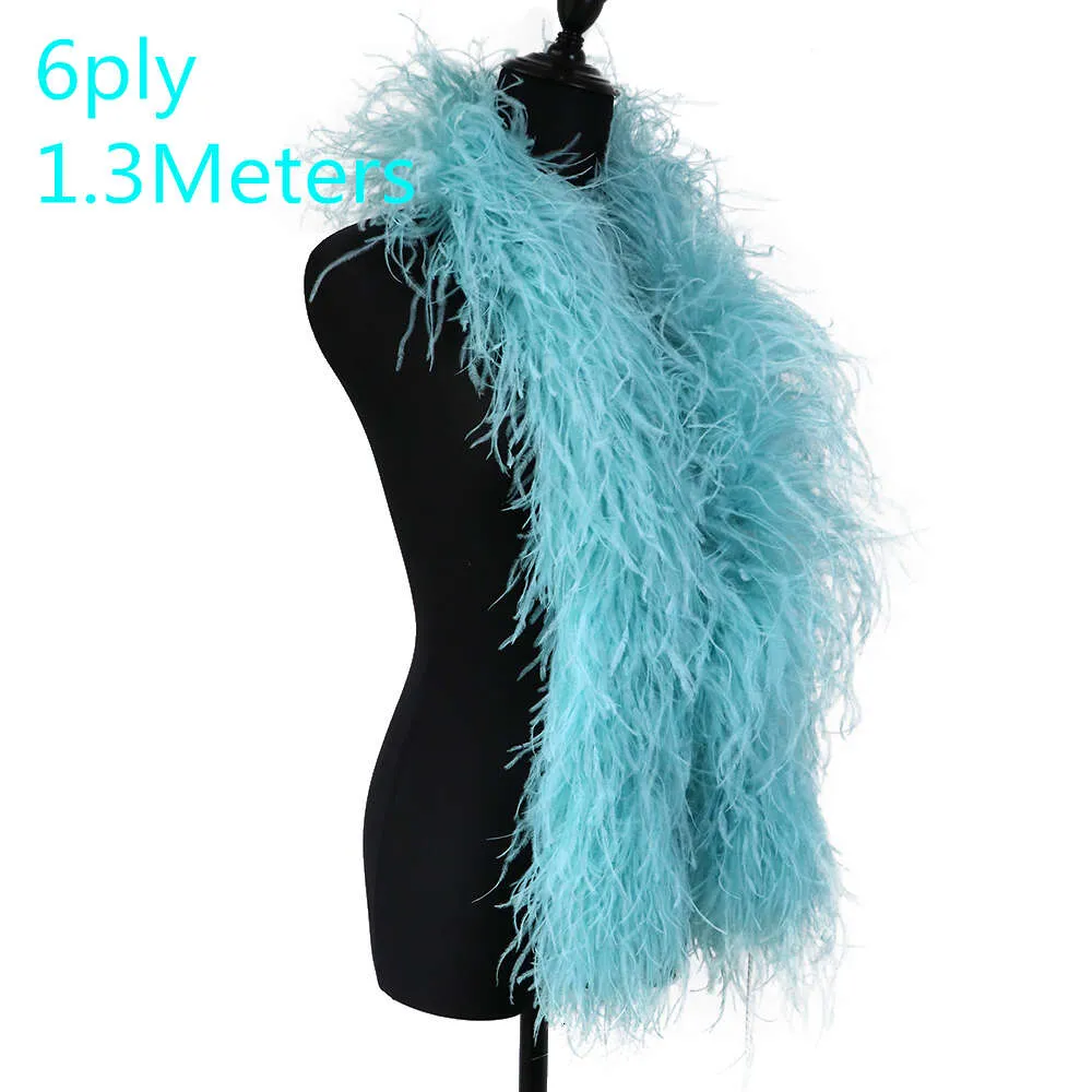 10pcs Wholeasale Boa Natural Ostrich Feather Boas Scarf 6Ply thick