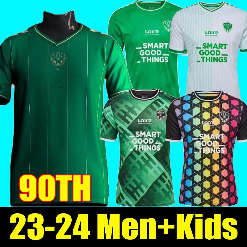 23 24 AS Saint Etienne Third Soccer Jerseys Home Away 2023 2024 ASSE Youssouf Maillots De Foot KHAZRI BOUDEBOUZ Football Shirt Abi