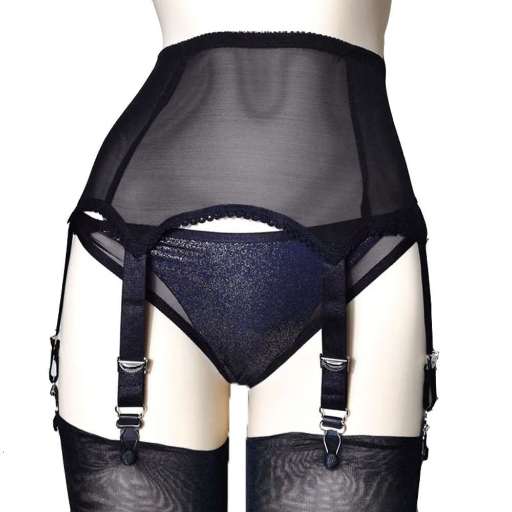 Black Sexy Mesh Garter Transparent White Suspender Belt With 6 Straps Metal  Clip For Men Women Stockings Lingerie From 31,02 €