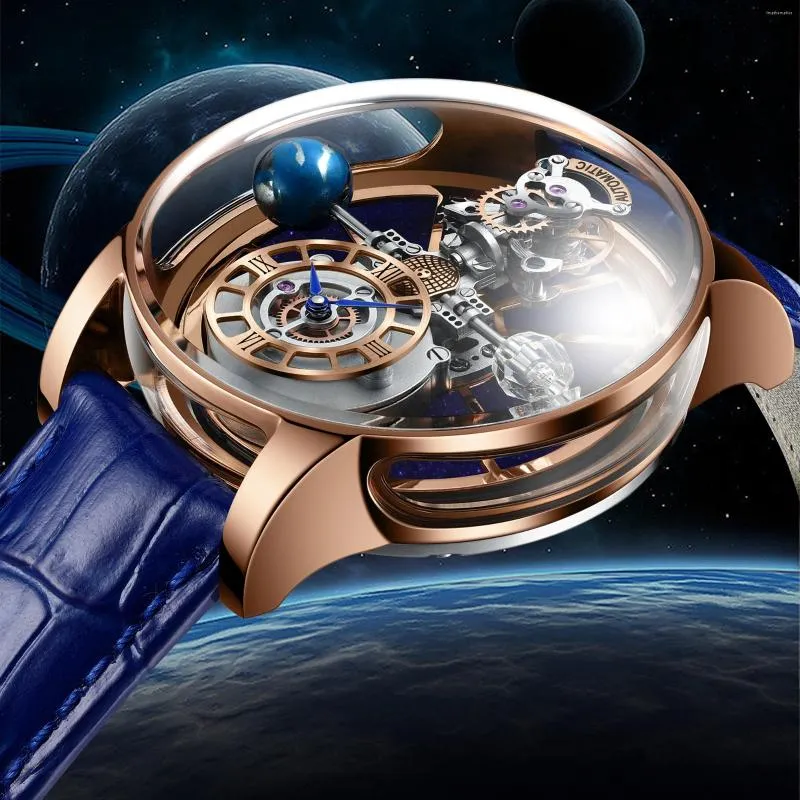 2024 orologi da polso orologio da quarzo di lusso maschile con quadrante astronomico affari casuali impermeabile Relogio Masculino