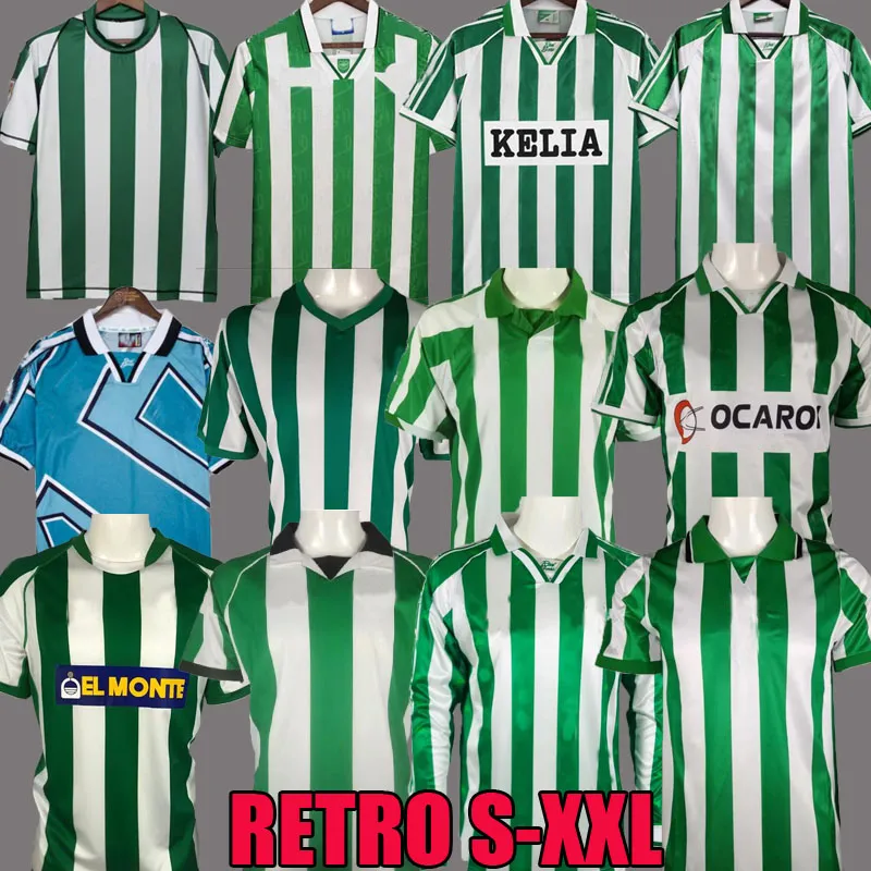 Camisas de futebol Retro REAL 76 77 94 95 96 97 98 02 03 04 Clássico Vintage Manga Longa Camisas de Futebol ALFONSO BETIS JOAQUIN DENILSON 1994