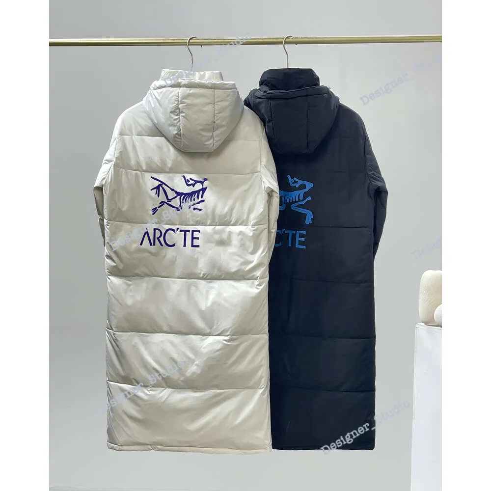 ARC Long Puffer Jacket Arcterxy Down Winter Coat Winbreaker e impermeável White Duck Down Designer Parkas Womens Mens Winter Jacket Quente com capuz Outwear