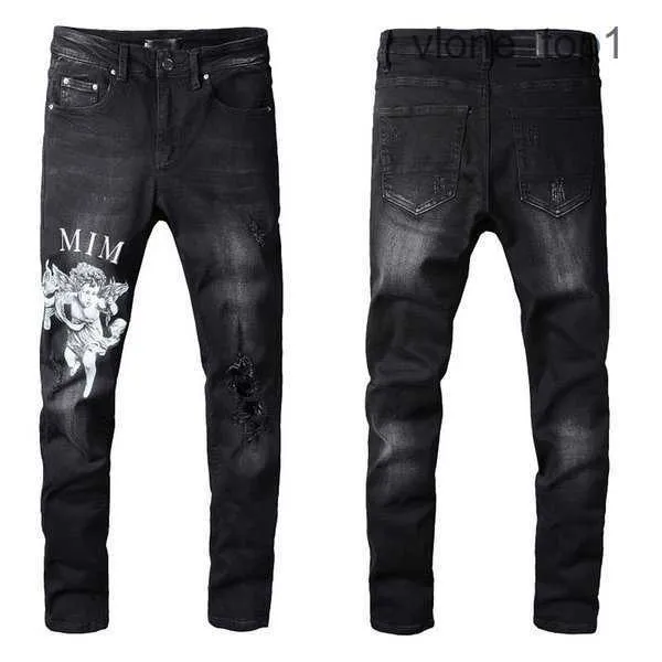 2023 For Slim Amirs Herren Straight Damen Herren Designer Jeans Denim Distressed Ripped S Biker Print Army Fashion Mans Skinny Pants 1 9Mwn Kinny