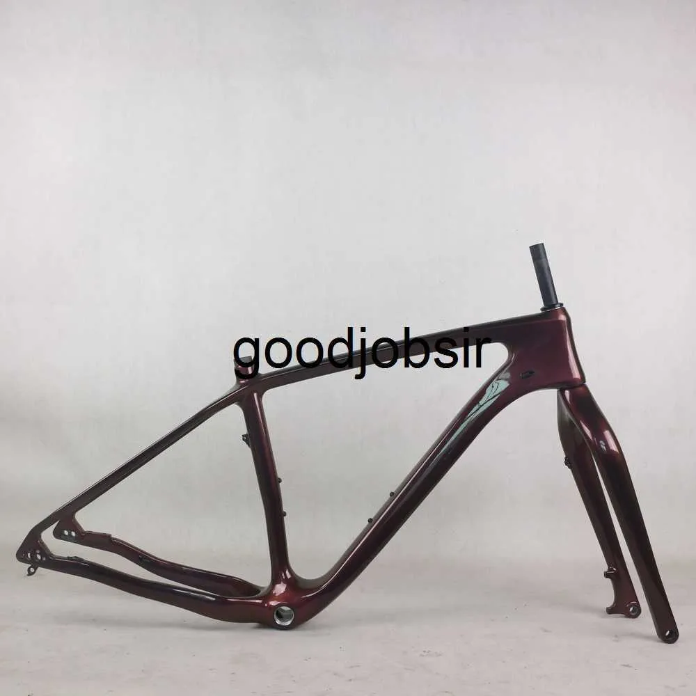 Chameleon Paint Snow Fat Steel Cyclocross Frame CS197 1002 Carbon