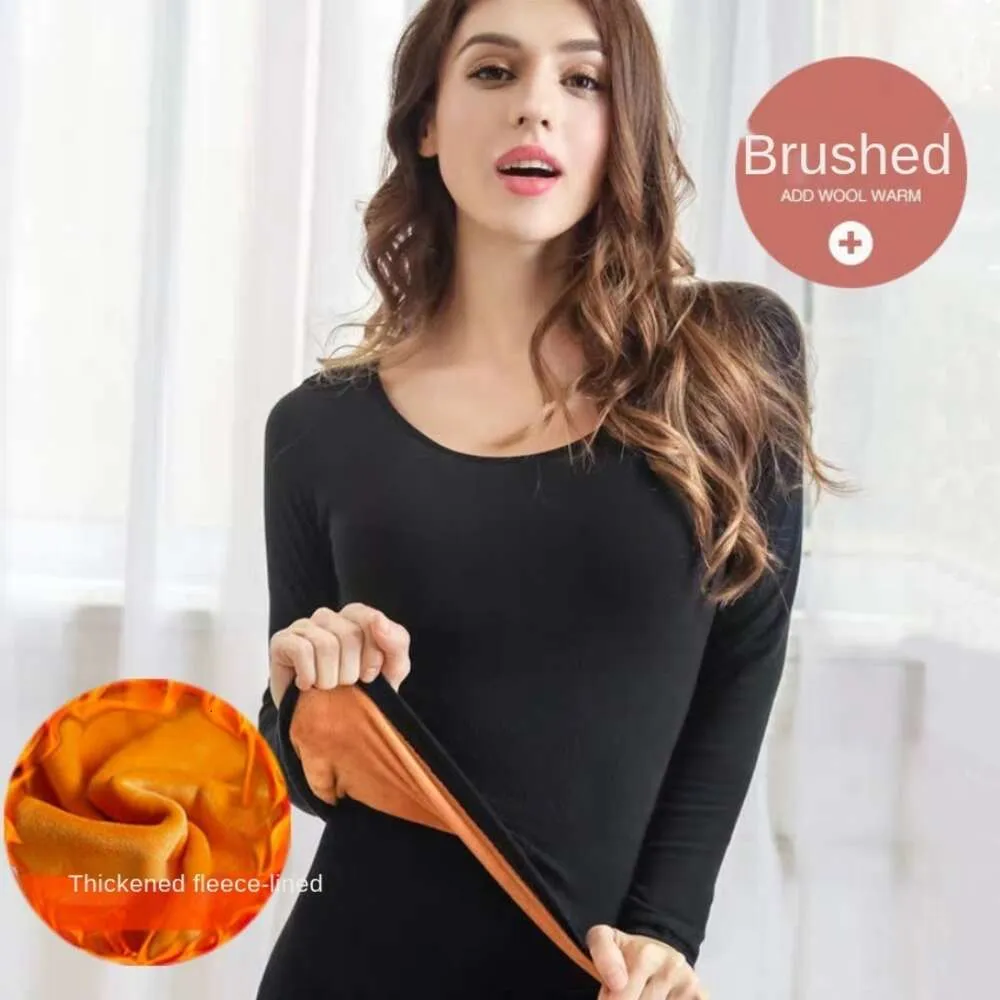Qiuyi Pisiqi Thermal Underwear Set: Plus Size, Thick, Tight Fitting, Long  Sleeved Body Sculpting Shirt With Bottoming Capability For A Warm And Cozy  Look From Alymall, $18.48