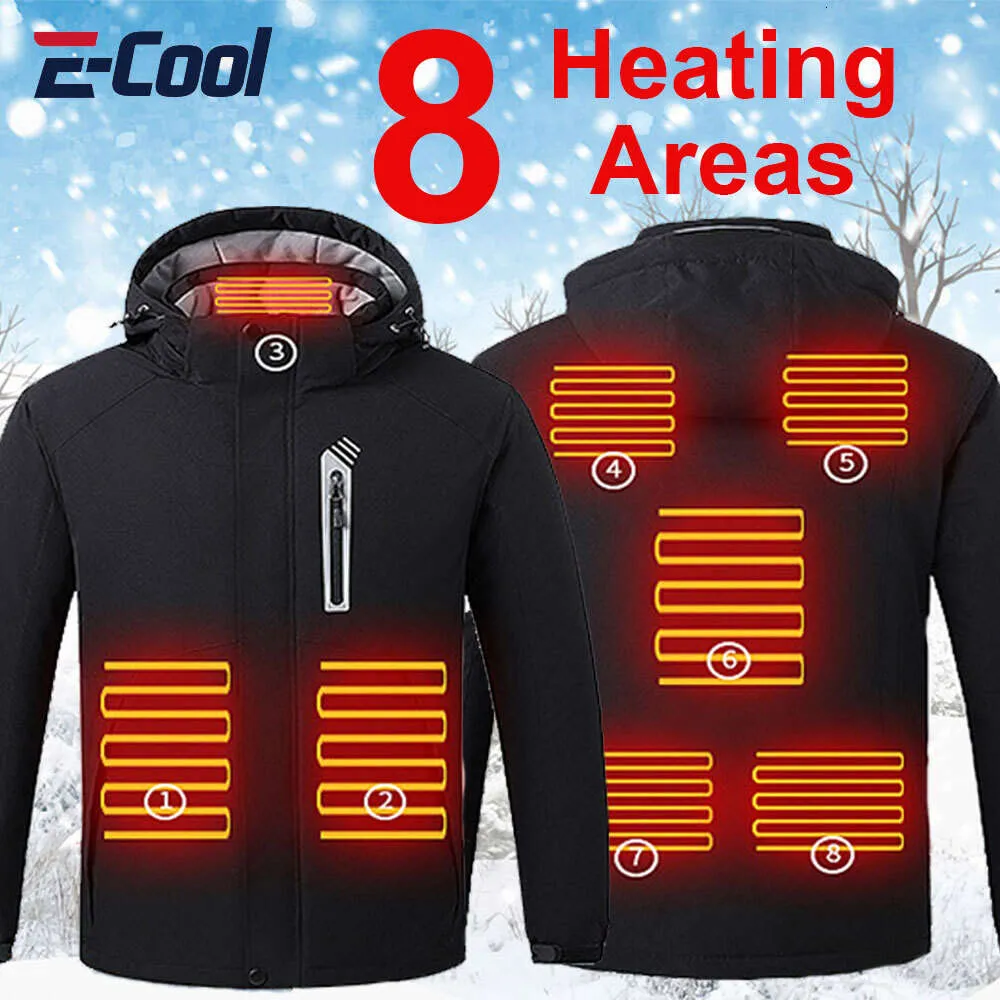 Heated Men S Jacket Winter Parka For Women Warm Coats Usb Area Heating Windbreaker Outdoor Sports Climbing Vest Clothes