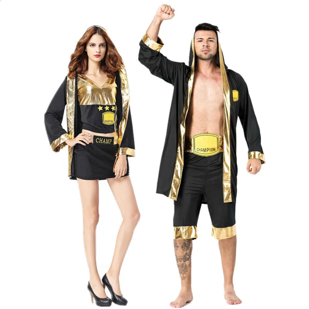 Adulto homem e mulher boxer traje halloween boxe jogo boxers cosplay festa fantasia vestido casal terno