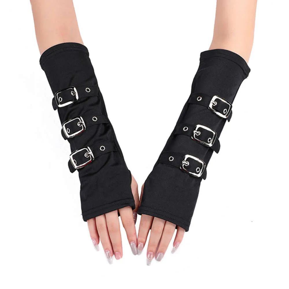 Cosplay Punk Hip Hop Fingerless Milk Silk Gloves Women Wristband Mitten Sexy Half Finger Pole Dance Wear Party CosplayCosplay