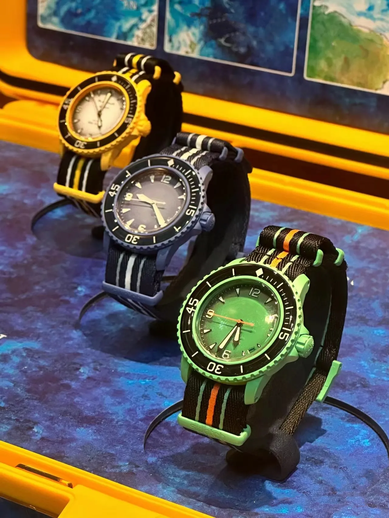 Bioceramic Men s Sports Watch with Transparent Back Nylon Strap Water Resistant 2024