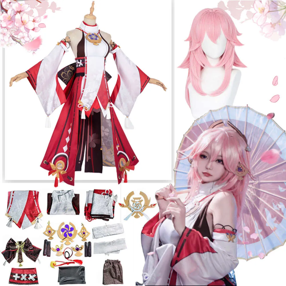 Genshin Impact Yae Miko Guuji Yae Cosplay Costume Genshin Deguisement Dress Party Strój Halloween Kostiumy do womencosplay