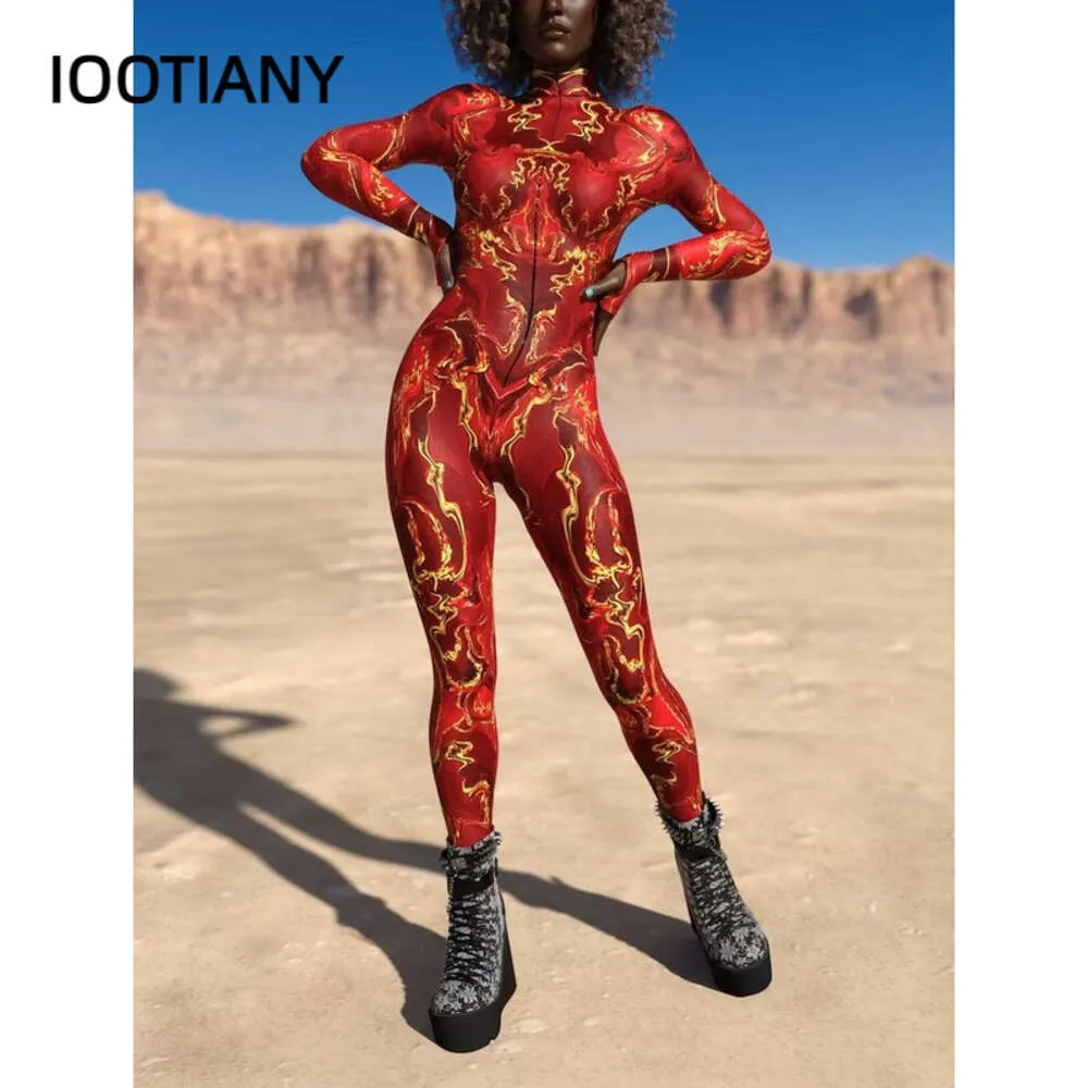 Kostium Halloween Carnival Catsuit 3D Digital Printing Kobiety stroje Bodysuit Party Ubrania 2023 Kostiumy