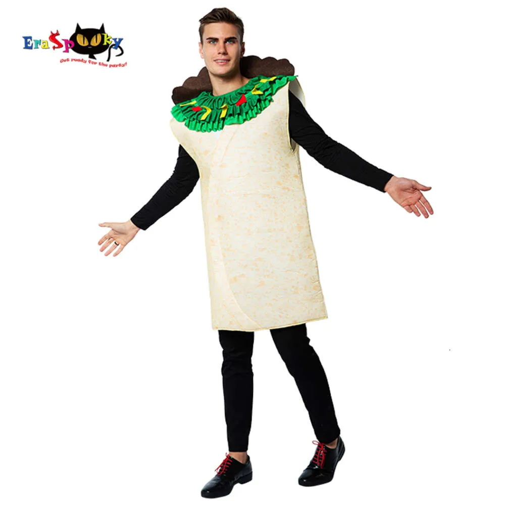 cosplay Eraspooky Traje de Halloween para Adultos Unissex Clássico México Taco Cosplay Mexicano Carnaval Festa Comida Engraçada Roupas de Natalcosplaycosplay