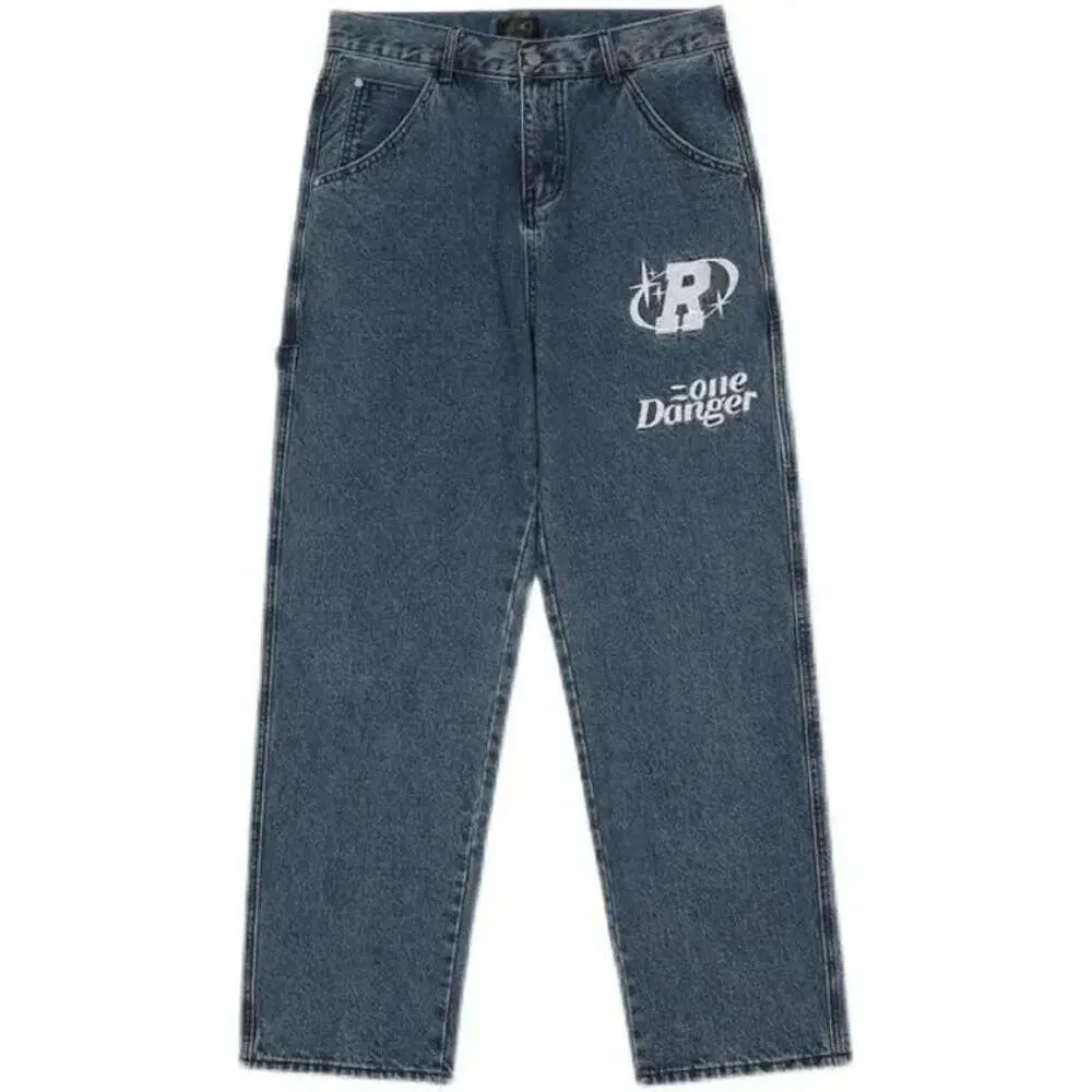 Haruku Grunge Vintage Vibe Y2K High Street Pants Instagram Trend Eesthetics Indie Womens Jeans Pockets Korean Streetwear Retro