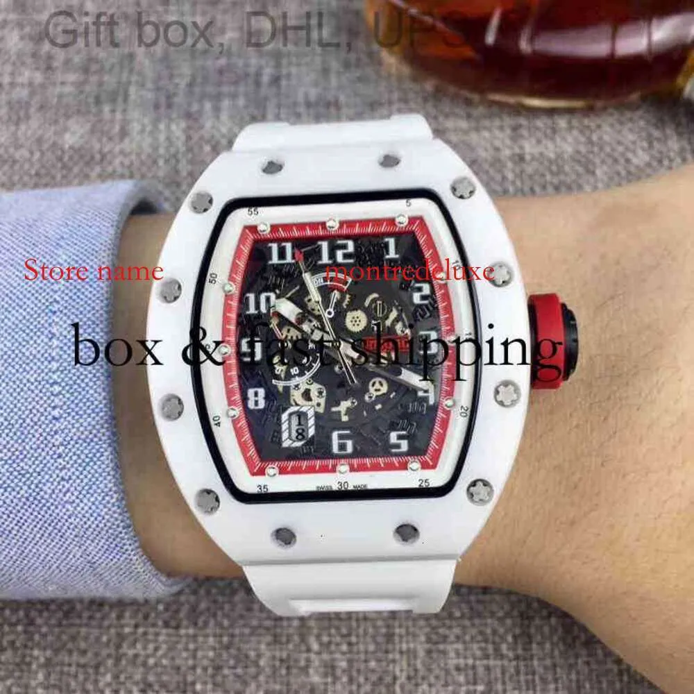 Superclone RM030Multi-Function Watches Randwatch Luksusowy projektant W pełni automatyczny zegarek mechaniczny Ceramic Hollow Out Pe 4imy657 Montres de Luxe