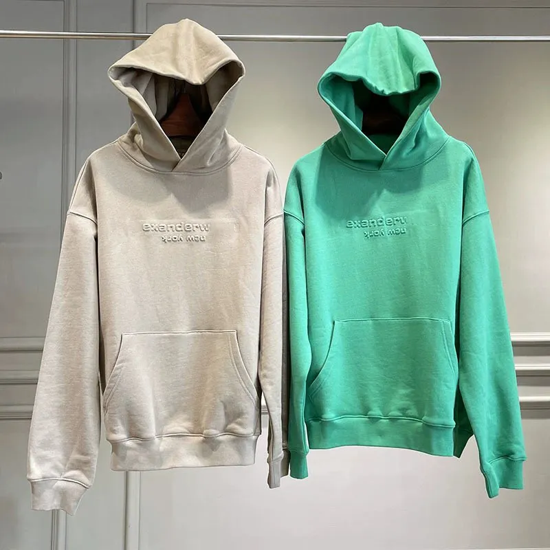 Herrtröjor designer hoodie bokstäver solid färg huva tröja för unisex kvinnor långärmad lös casual all-match pullover