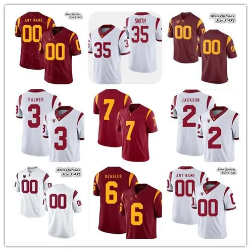 2019 Ncaa College Usc Trojans Maglie da calcio Uomo S Juju Smith-schuster Adoree Jackson Leonard Williams Sam Darnold Personalizzato Rosso Bianco