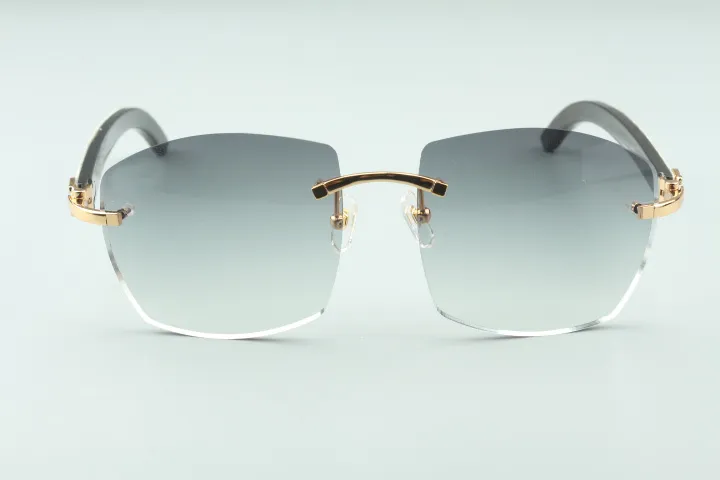 A4189706 Nouvelles lunettes de soleil naturelles chaudes Branches en corne de buffle hybrides blanches et noires sauvages, lunettes unisexes de qualité supérieure directes d'usine. montre03c