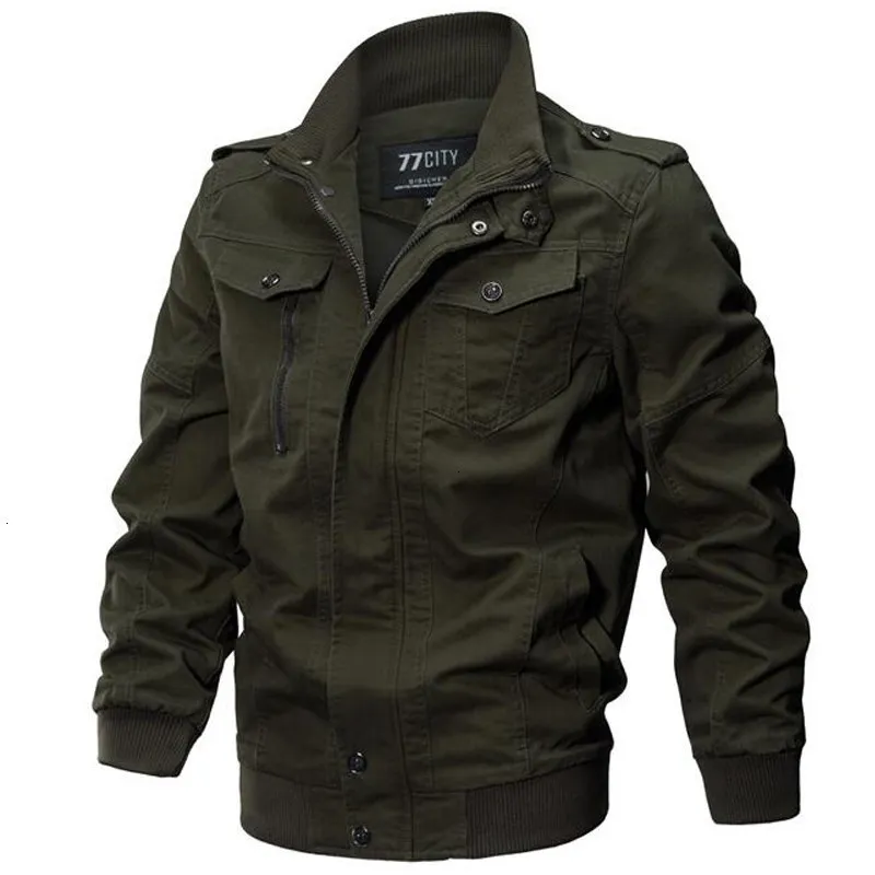 Vendita calda giacca militare da uomo autunno inverno caldo cotone bomber giacche da uomo esercito pilota aeronautica uniforme cappotti casual taglie forti M-6XL