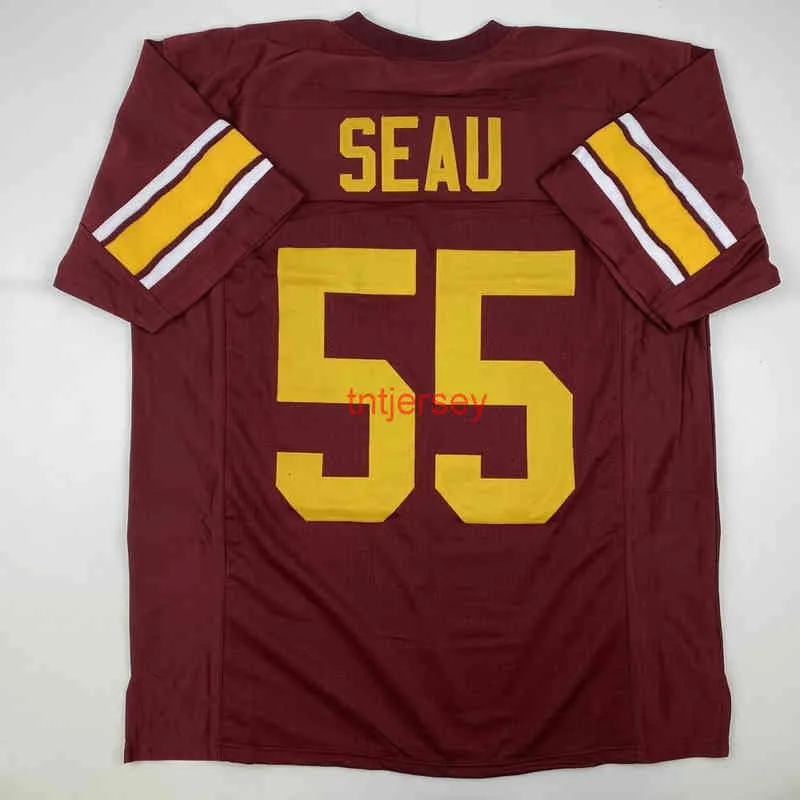 MIT Billiga anpassade nya Junior Seau USC Red College Stitched Football Jersey Lägg till något NE -nummer