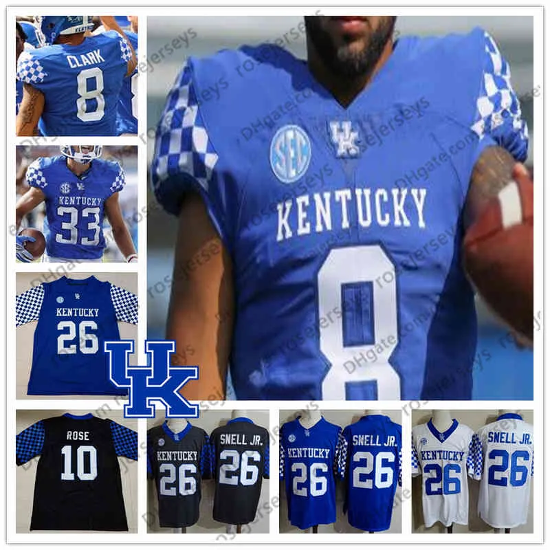 2019 Kentucky Wildcats＃22 Jared Lorenzen 22 Chris Oats 12 Chance Poore 33 Travis Tisdale 89 Allen Dailey Jr. Blue Black White Jersey