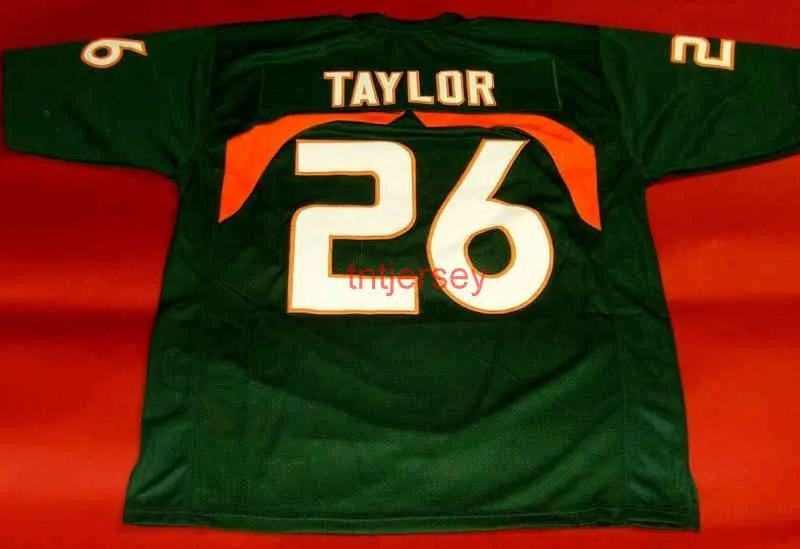 Mit cheap custom SEAN TAYLOR GREEN JERSEY STITCHED add any name number