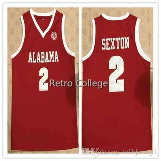 Collin Sexton Abama Crimson Tide Jerseys Red White Stitched Any Name Number College Basketball Jerseys Xs-6xl Vest Jerseys vest Shirt