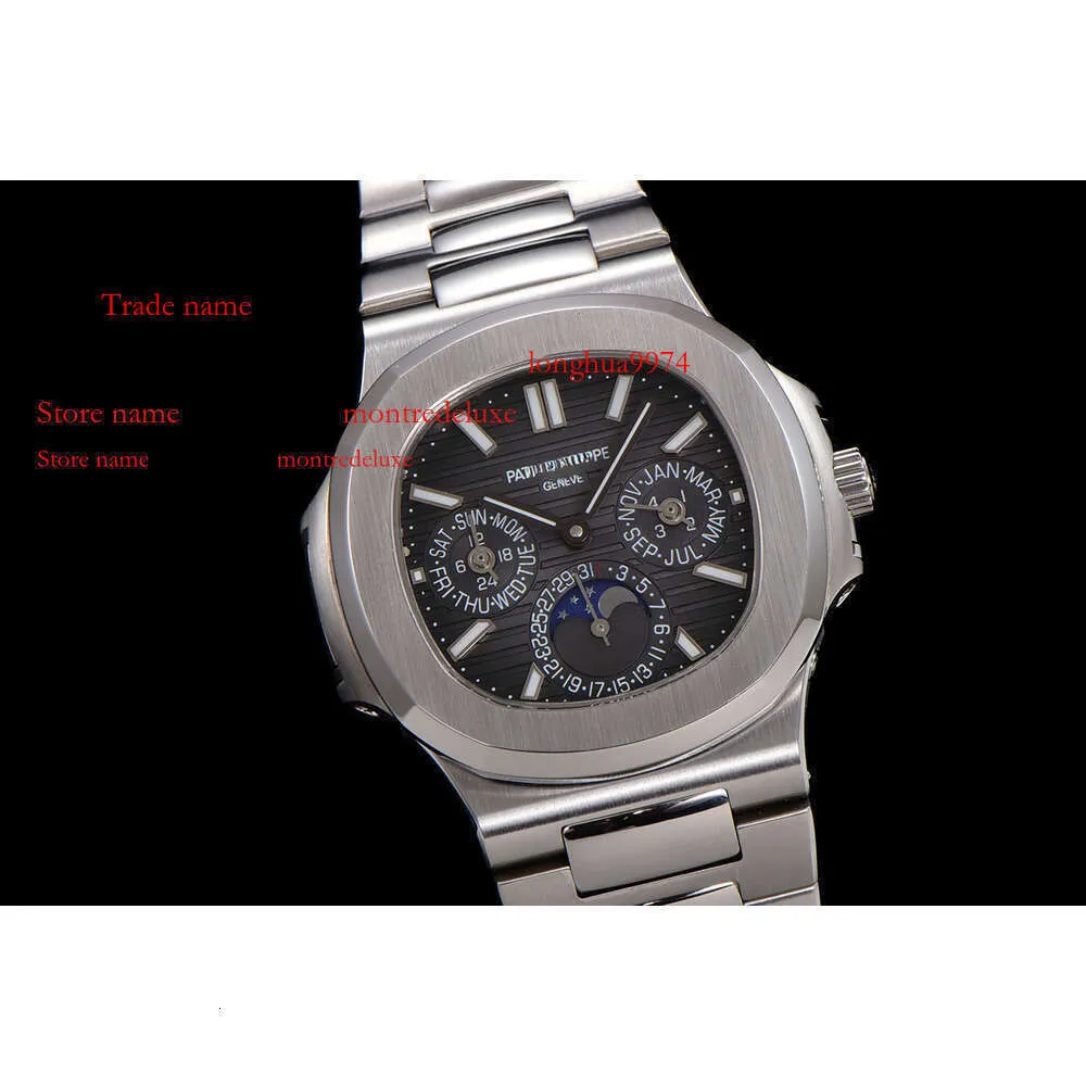 Hinery Pp5740 GENEVE Designer HORLOGE Moon Tw Watch Business 12 mm Kenmerken Fasecomplex SUPERCLONE PP herenhorloge Horlogeontwerpers 759 Montredeluxe 931