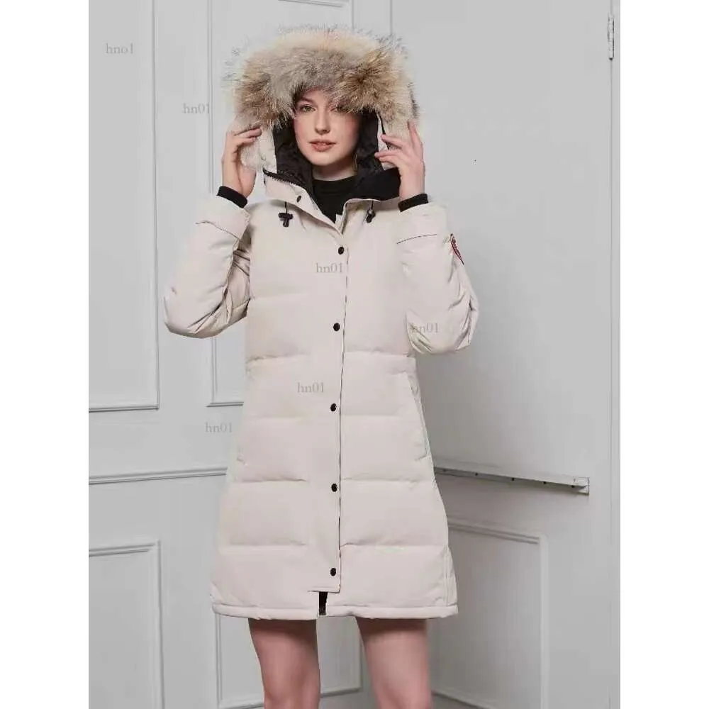 Canadian Designer Goose Mid Length Version Puffer Down Womens Jacket Down Parkas Winter Thick Warm Coats Womens Windproof Streetwear308