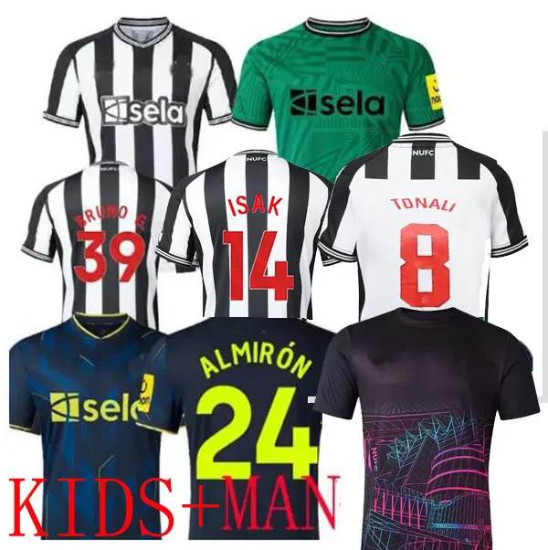 23/24 Se Soccer Jerseys Kids Kit 2023 TERCEIRO Uniteds TONALI 8 Camisa de futebol BARNES 15 Home Away Special SWD Away BRUNO G. WILSON