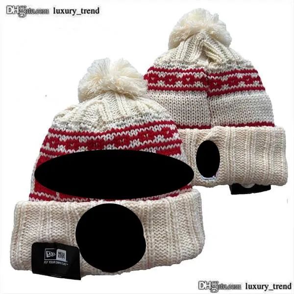 Chicago''bulls'bobble Hats 야구 모자 2023-24 패션 디자이너 버킷 모자 chunky 니트 가짜 pom 비니 ''크리스마스 모자