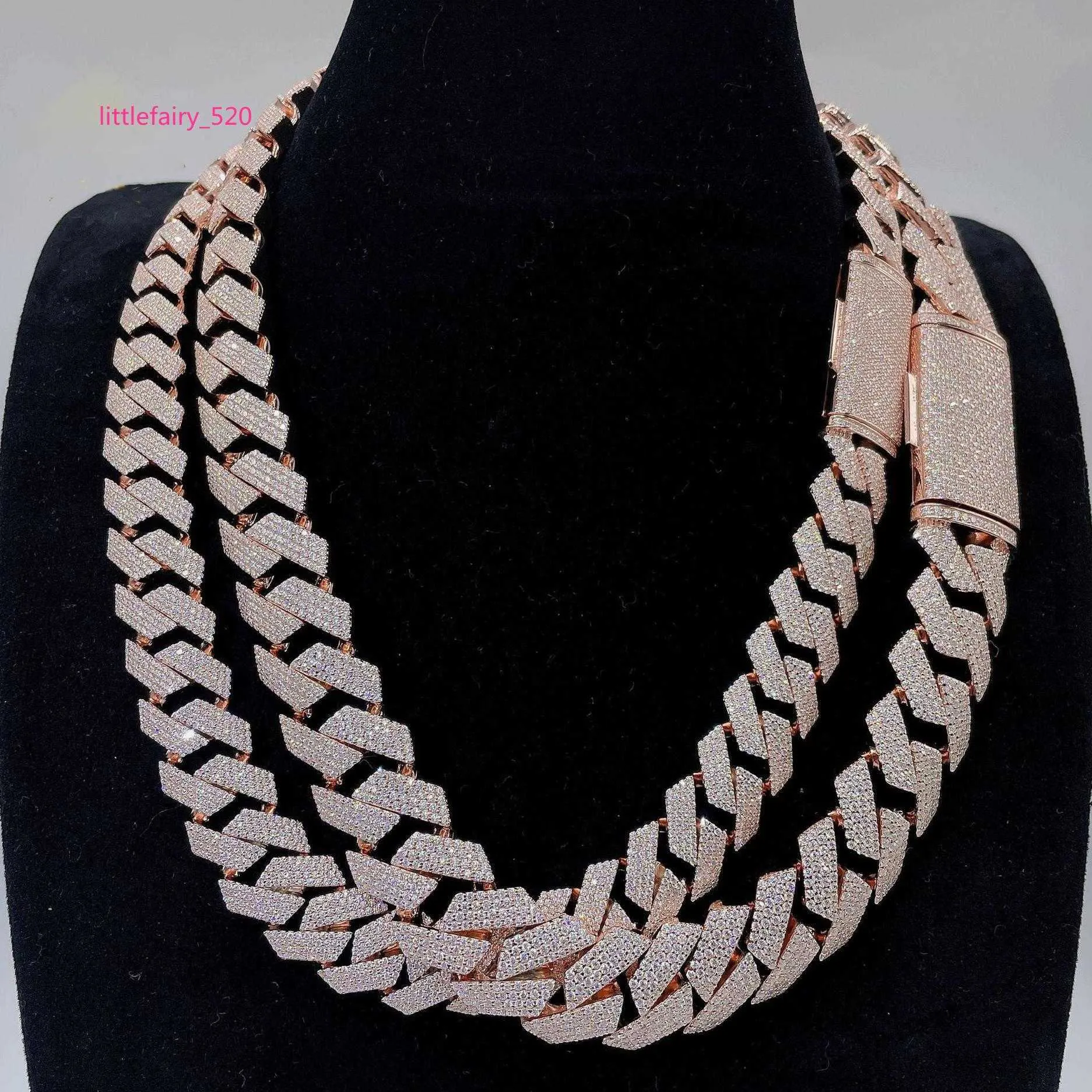 Designer Jewelry Hip Hop Chinese Pendant Necklaces Sterling Sier VVS Diamond Cuban Link Chains Moissanite Necklace Wo
