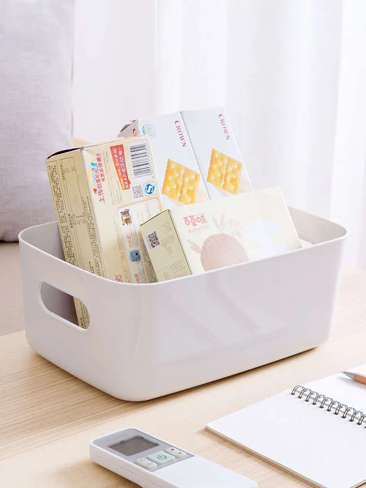 Desktop plastic cosmetic classification lunch box, snack storage basket