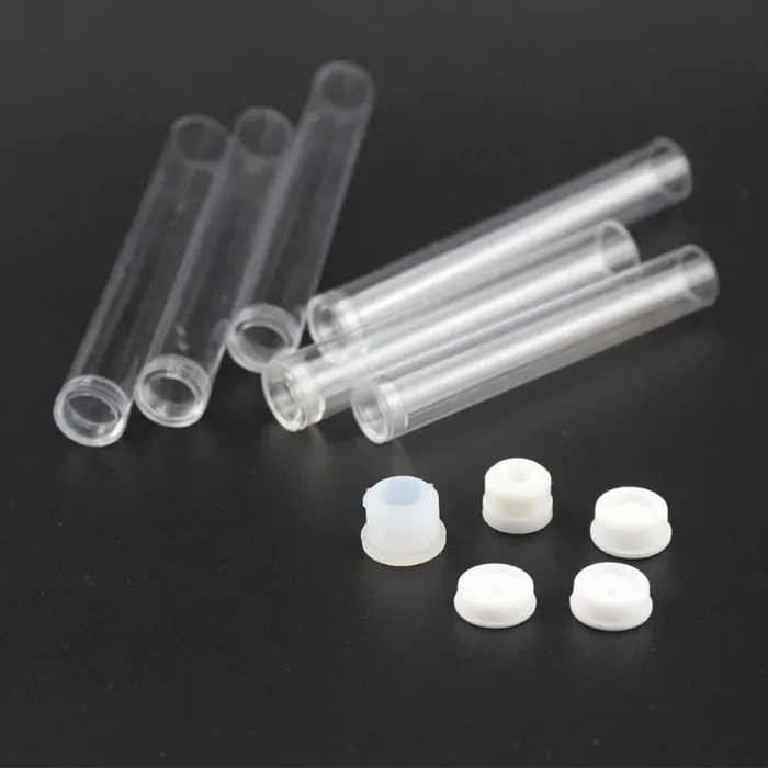 vente en gros 0,5 ml 1 ml récipients en plastique transparent pour vaporisateur cartouche en verre cartouche bourgeon atomiseur emballage LL