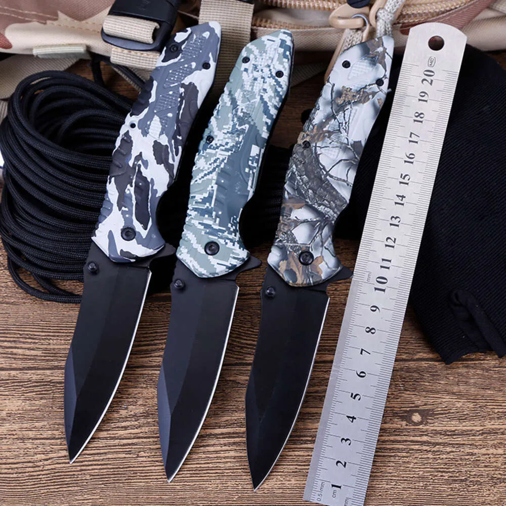 8.46 '' Folding Pocket Knife Outdoor Survival Tactical 440C Steel Blade Camping Vandring Jakt Knives Självförsvar EDC Tool